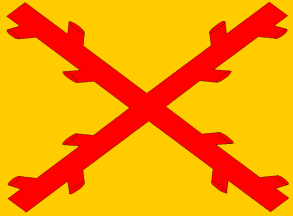 DMSE Cross of Burgundy Spanish Ensign Flag 3X5Ft Foot 100% Polyester 100D Flag