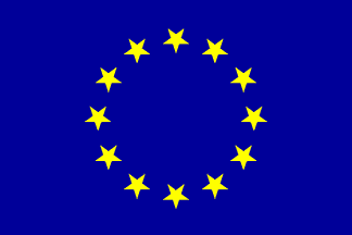 [European Union flag with wrong stars]
