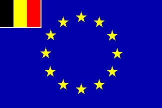 European Union EU Courtesy Boat Flag Roped & Toggled.