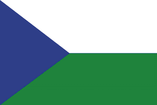 [white over green with blue hoist triangle]