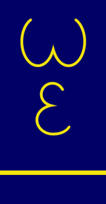 [blue hanging banner with golden alien writting]