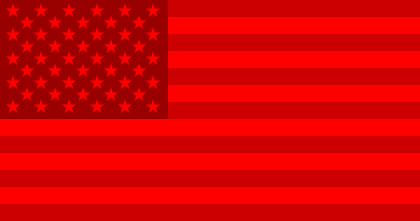[A USA flag using only shades of red]