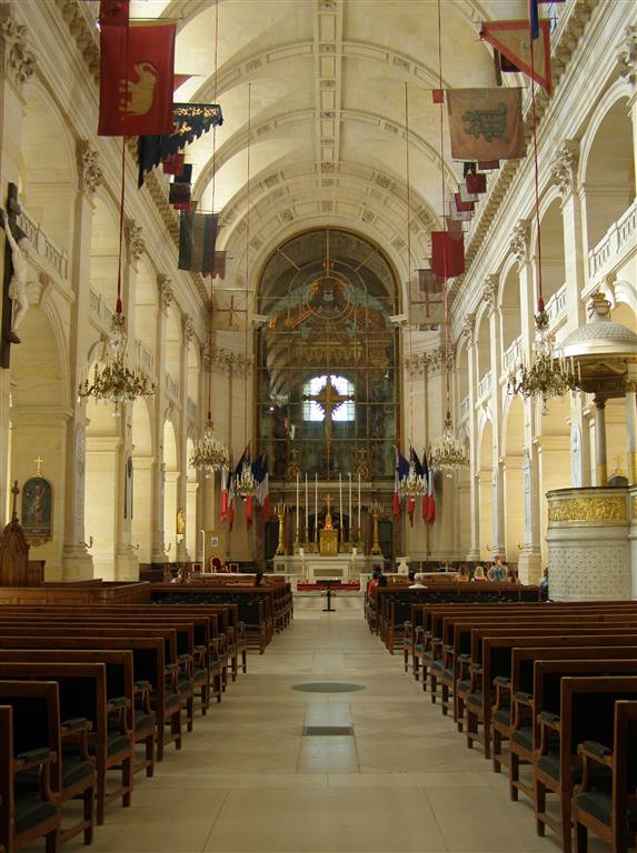 Flags Of Saint Louis Des Invalides Cathedral Paris France