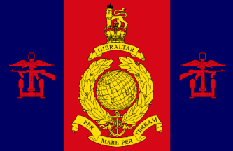 Corps of Royal Marines RM w/o Crest Courtesy Boat Flag Roped & Toggled 