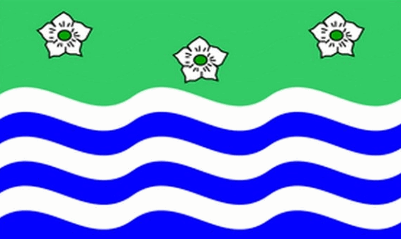 CUMBERLAND FLAG 5' x 3' Cumbria Cumbrian County English Lakes Lake District 