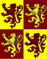 Yellow flag with red lion deals