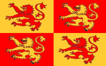 Yellow flag with red lion deals