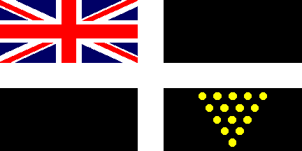 [Cornish ensign with bezants]
