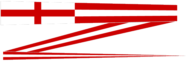 Green and White Tudor Striped Ensign 5'x3' Flag 