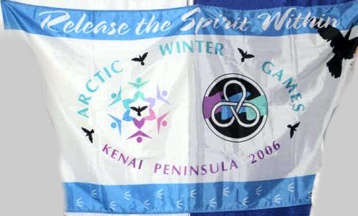[Arctic Winter Games flag]