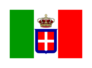 KINGDOM OF ITALY CROWN TABLE FLAG 4'' x 6'' ITALIAN ROYAL DESK FLAG 15 x 10 cm 
