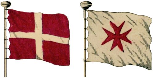 [Malta in 18th C flag charts]