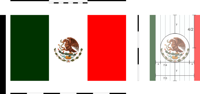 [Construction sheet of the National flag of Mexico by Juan Manuel Gabino Villascán]