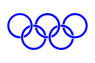 [Olympic flag in Blue and
White.]
