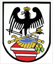 [Orzysz coat of arms]