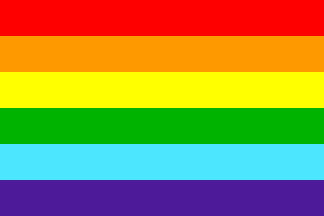Rainbow with darker bottom stripe