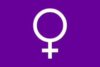 [Purple feminist flag variant]