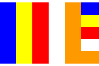 Buddhist flag variants seen in Sri Lanka