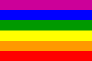 Rainbow flag purple up