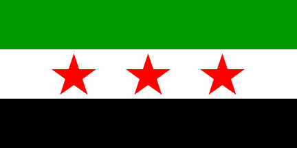 Syria Flag on a Stick