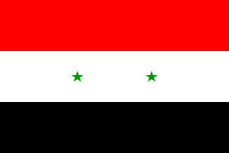 [Syrian flag variant, stars 1/3th stripe]