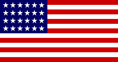[U.S. 24 star flag 1822]