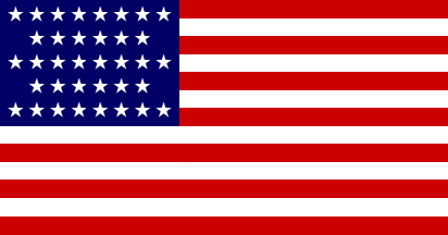 [U.S. 36 star flag 1865]