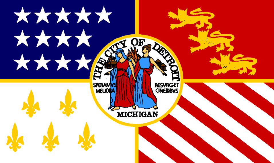 USA Michigan Detroit City Flag 3X5FT Banner US Seller 