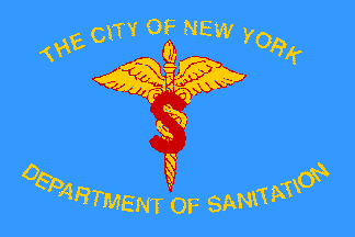 [NYC Department of Sanitation flag]