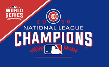 [Chicago Cubs 2016 World Series commemorative flag]