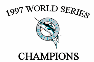 [Florida Marlins 1997 World Series championship flag]