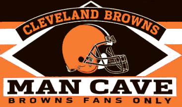 [Cleveland Browns 'Man Cave' flag]