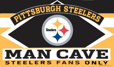 [Pittsburgh Steelers 'Man Cave' flag]