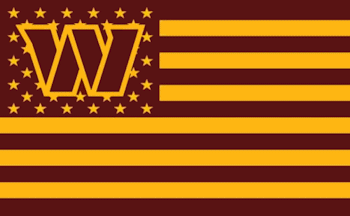 [Washington Commanders stars and stripes flag]