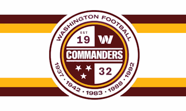 [Washington Commanders white logo flag]