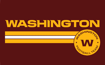 [Washington Football Team striped flag]