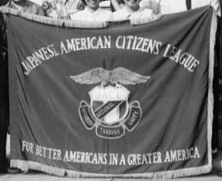 [Japanese American Citizens League flag]