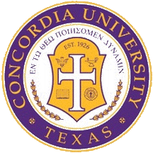 [Seal of Concordia University Texas]