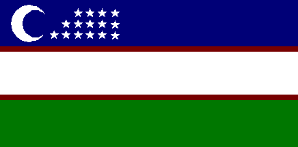 [erroneously reported flag, Uzbekistan, 1992]