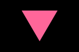 [Gay triangle flag]