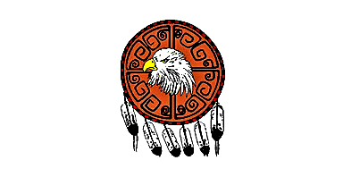 [Metepenagiag Mi'kmaq Nation flag]