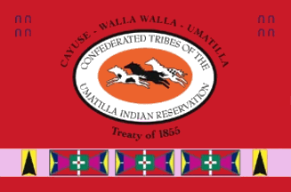 [flag of the Confederated Tribes of Umatilla Indian Reservation, Oregon]