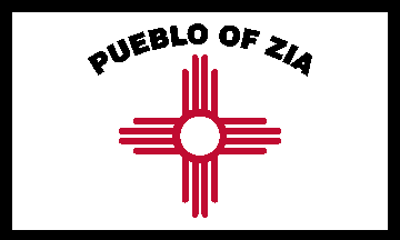 [Zia Pueblo Keres Nation - New Mexico flag]