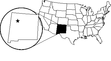 [Zia Pueblo Keres Nation - New Mexico map]