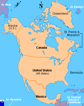 Clickable Map Of North America