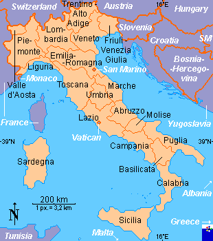 provinces of italy map Italy Regions And Provinces