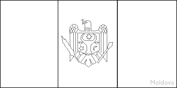 Moldova Flag Picture Images Sketch Coloring Page
