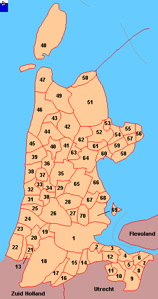 Clickable Map Of North Holland Netherlands