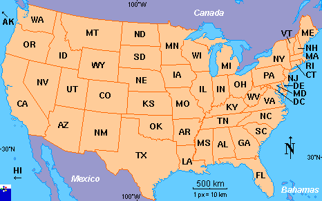 show map of the united states Clickable Map Of The United States